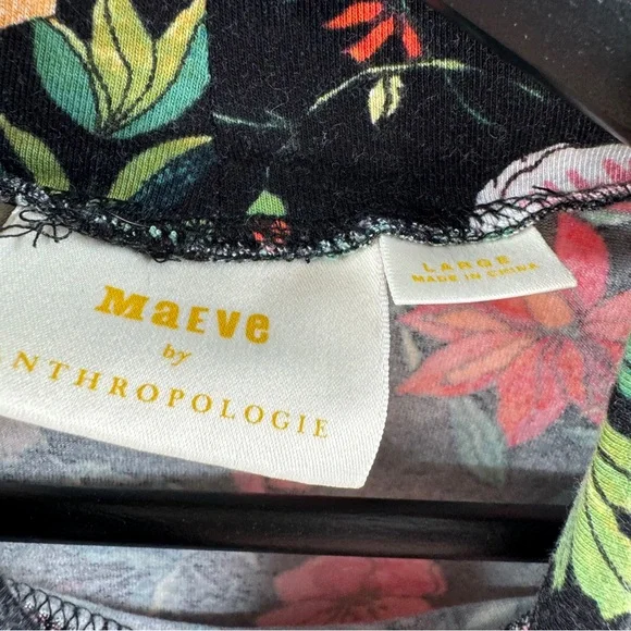 Maeve by Anthropologie Floral Turtleneck Top Size Large - Picture 5 of 8